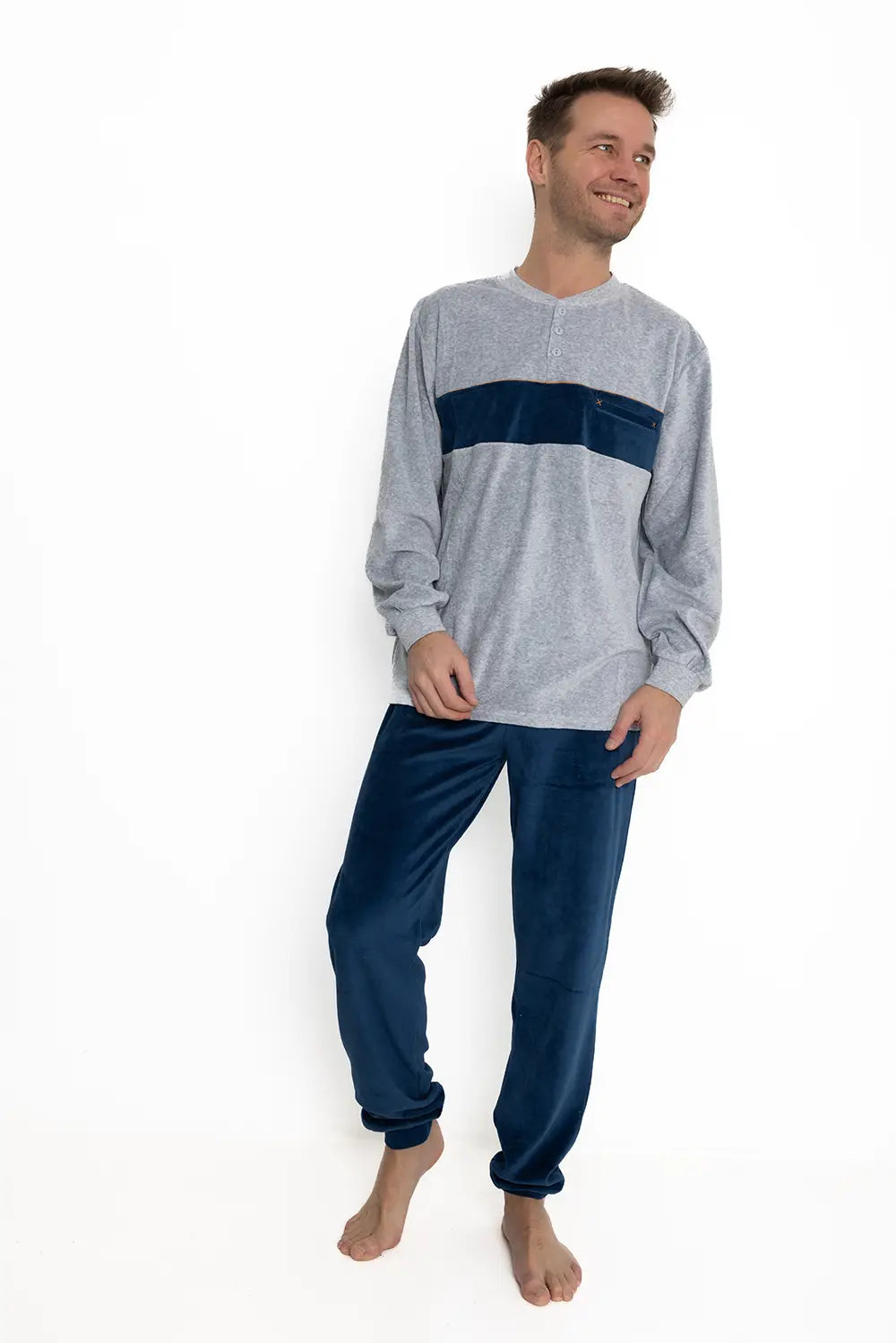 Arend Outfitter velours heren pyjama - Ted