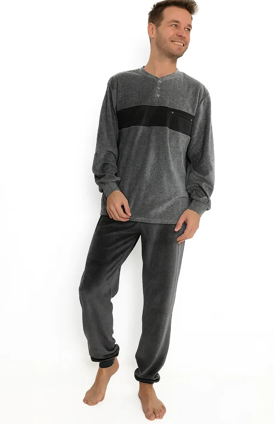 Arend Outfitter velours heren pyjama - Ted