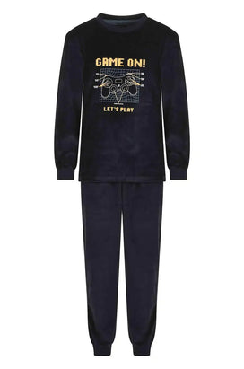 Arend Outfitter velours jongens pyjama - Game on Winter