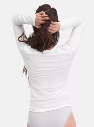 Bamboobasics Bamboo Basics 2-pak dames shirts lange mouw V-hals - Liv