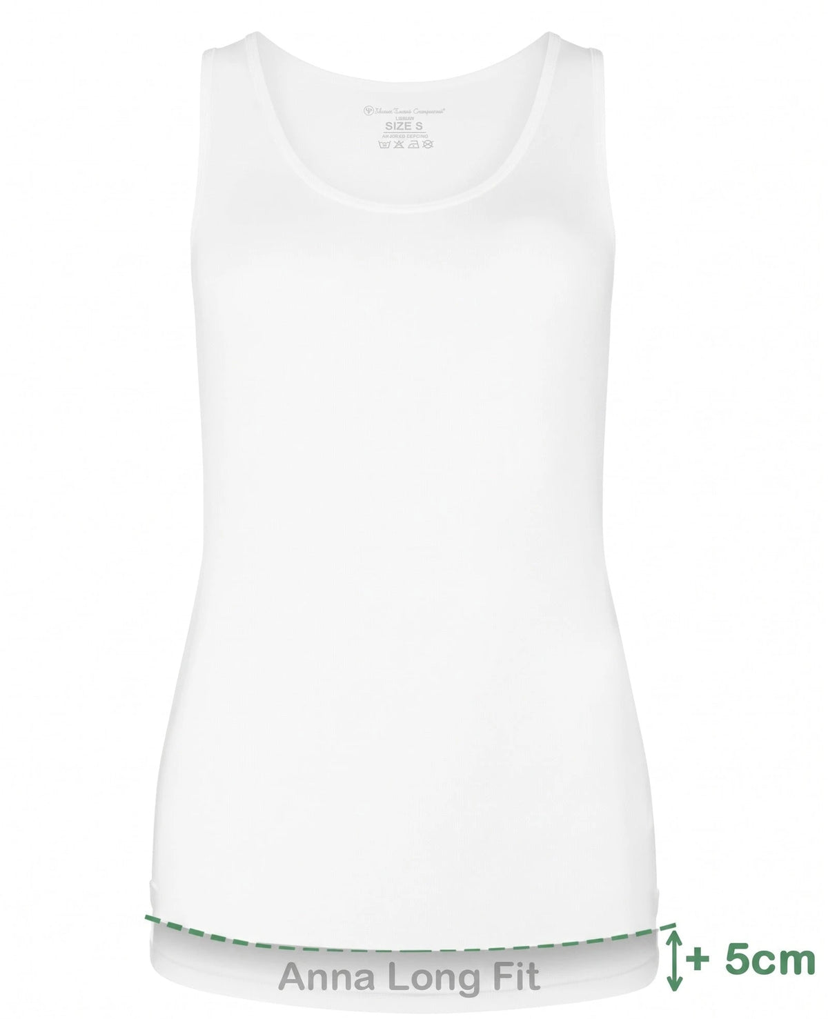 Bamboobasics Bamboo Basics 2-pak Extra lange hemden dames - brede band - Anna
