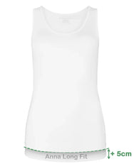 Bamboobasics Bamboo Basics 2-pak Extra lange hemden dames - brede band - Anna
