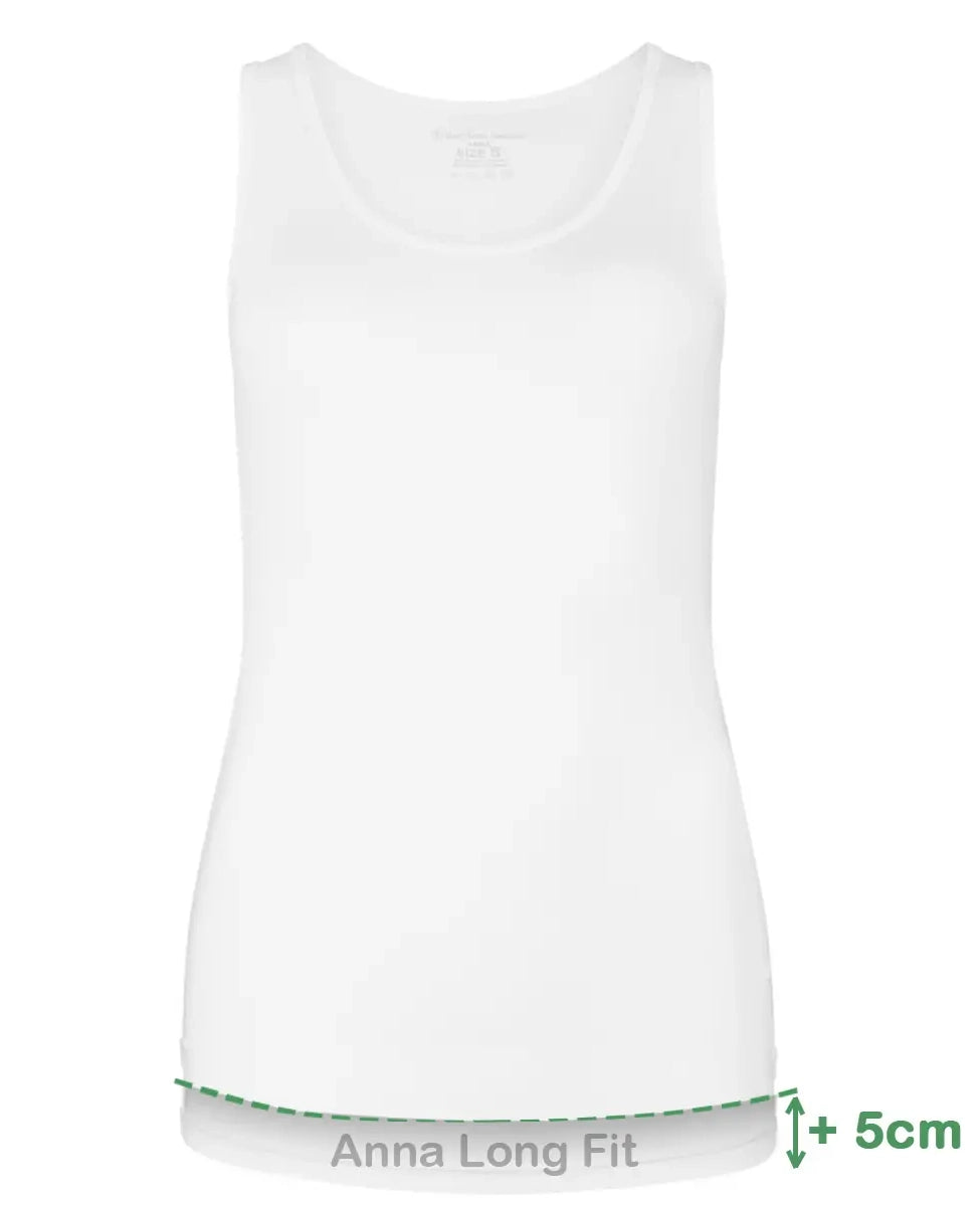 Bamboobasics Bamboo Basics 2-pak Extra lange hemden dames - brede band - Anna