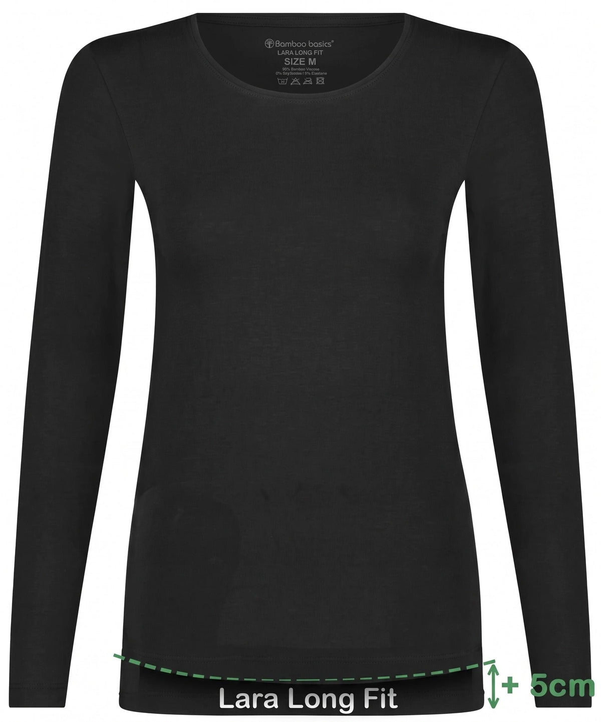 Bamboobasics Bamboo Basics 2-pak Extra lange shirts Lange mouw - Lara