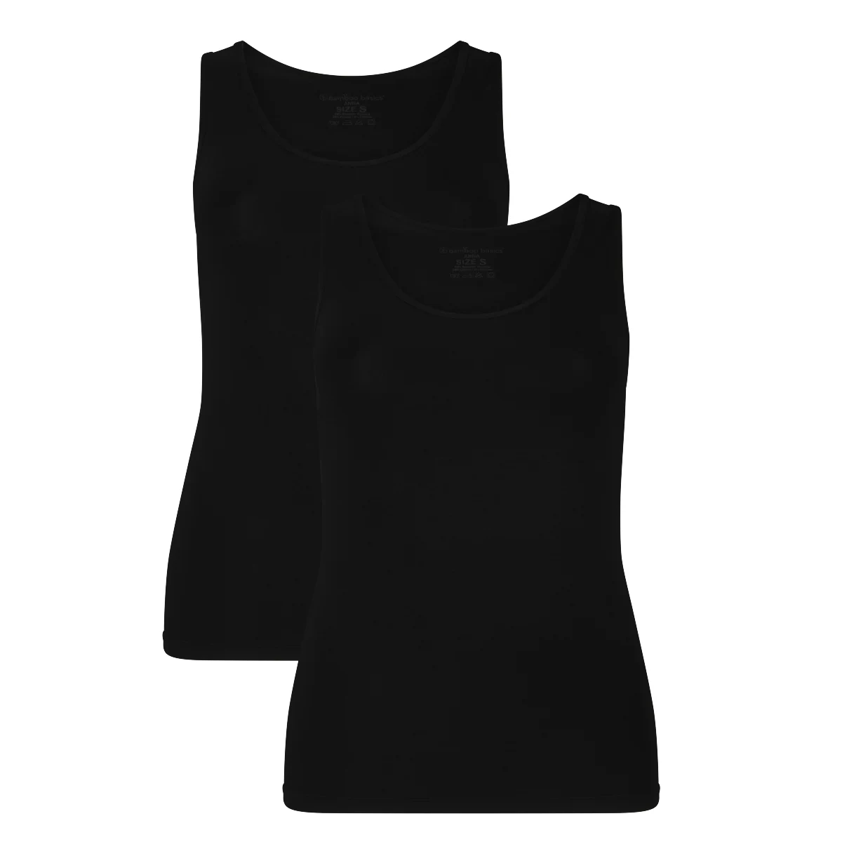 Bamboobasics Bamboo Basics 2-pak hemden dames - brede band - Anna