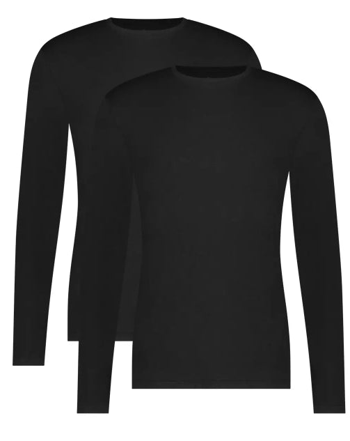 Bamboobasics Bamboo Basics 2-pak heren ondershirts lange mouw - Ralph