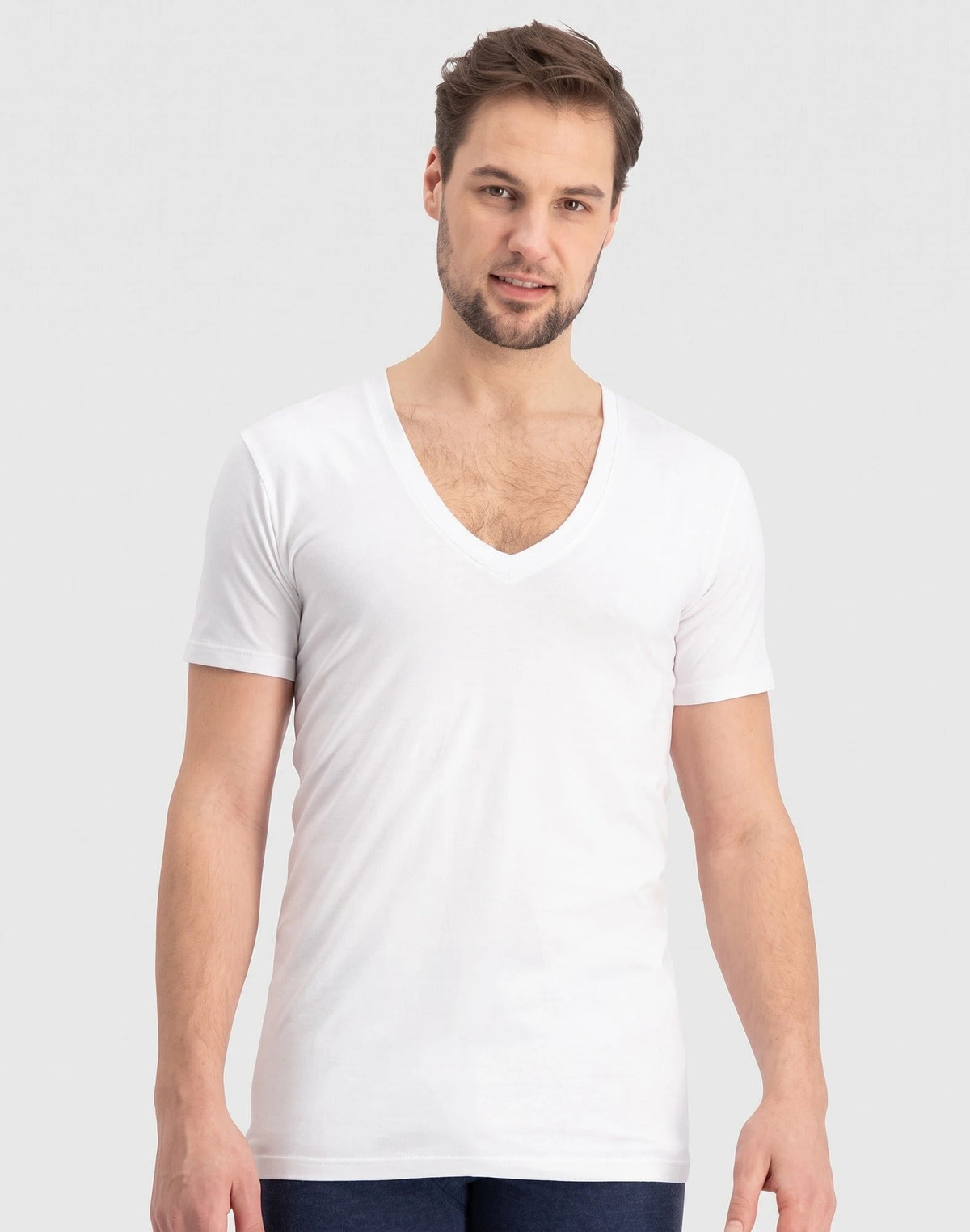 Bamboobasics Bamboo Basics 2-pak heren T-shirts V-hals - slim fit - Vigo