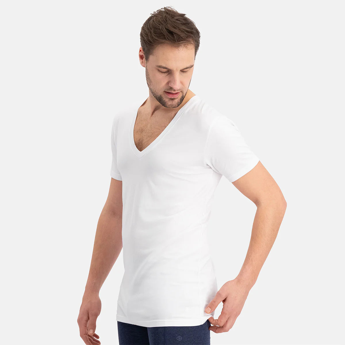 Bamboobasics Bamboo Basics 2-pak heren T-shirts V-hals - slim fit - Vigo