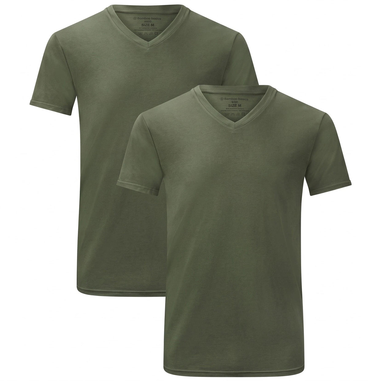 Bamboobasics Bamboo Basics 2-pak heren T-shirts V-hals - Velo