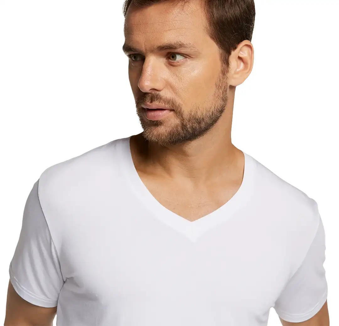 Bamboobasics Bamboo Basics 2-pak heren T-shirts V-hals - Velo