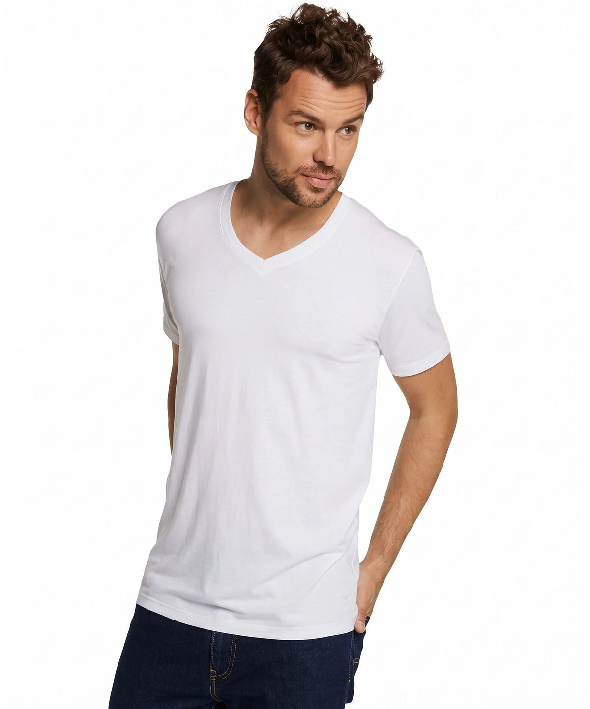 Bamboobasics Bamboo Basics 2-pak heren T-shirts V-hals - Velo