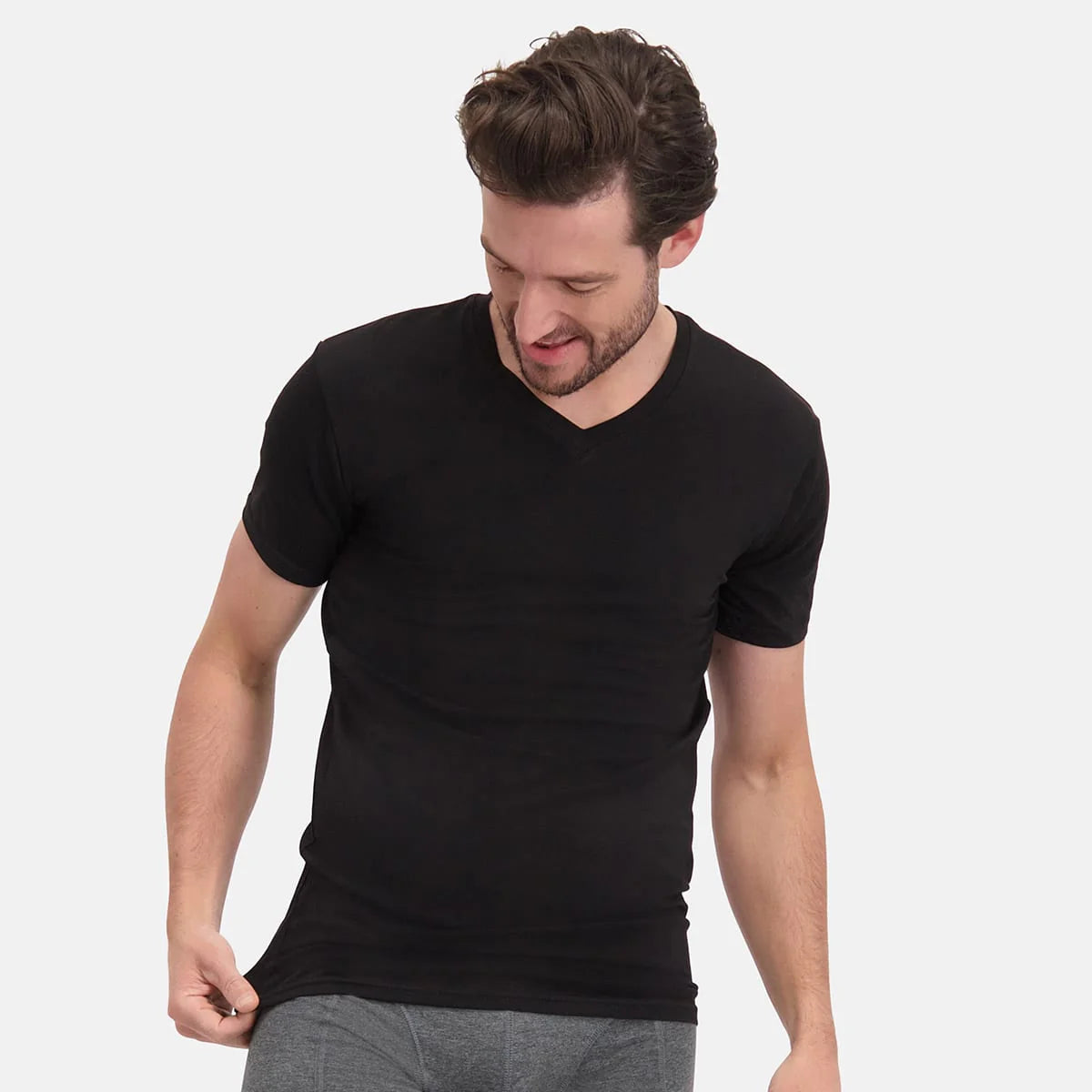 Bamboobasics Bamboo Basics 2-pak heren T-shirts V-hals - Velo