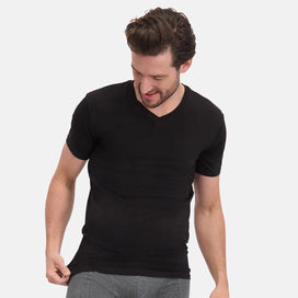 Bamboobasics Bamboo Basics 2-pak heren T-shirts V-hals - Velo