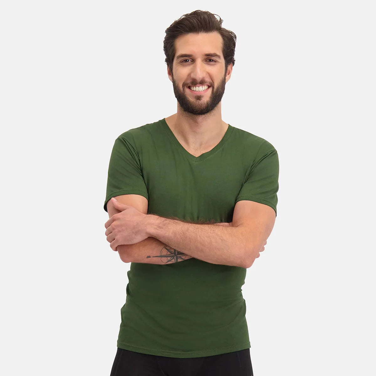 Bamboobasics Bamboo Basics 2-pak heren T-shirts V-hals - Velo