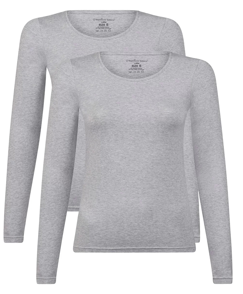 Bamboobasics Bamboo Basics 2-pak shirts dames - Lange Mouw - Lara