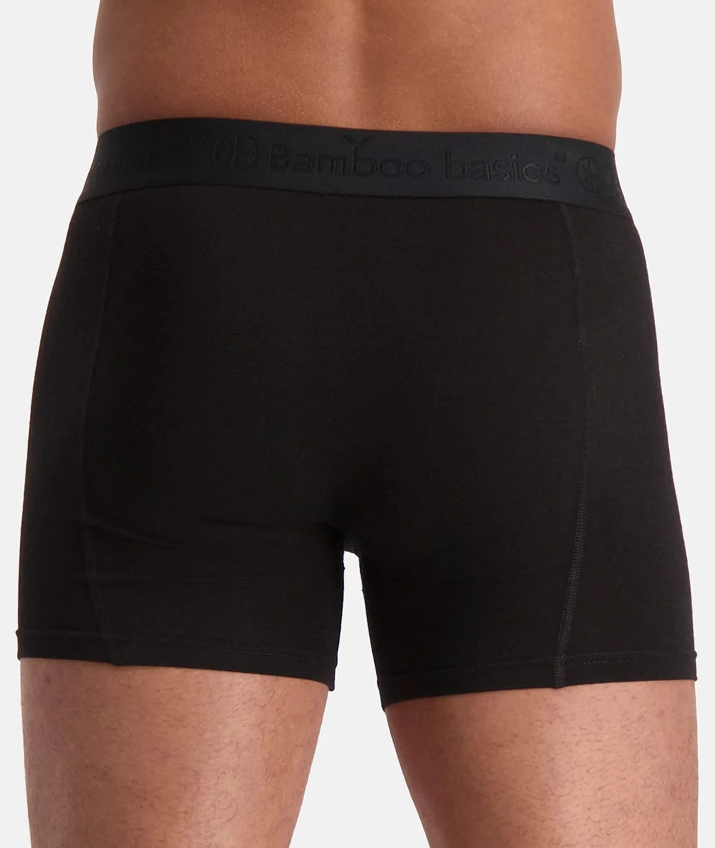 Bamboobasics Bamboo Basics 3-pak heren boxershorts Rico - Black Ton