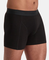 Bamboobasics Bamboo Basics 3-pak heren boxershorts Rico - Black Ton
