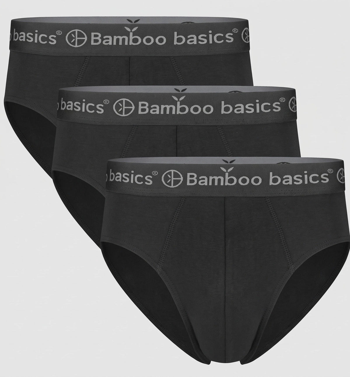 Bamboobasics Bamboo Basics 3-pak heren slips - James - Zwart