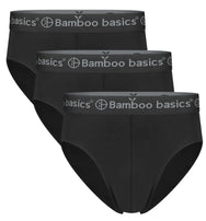 Bamboobasics Bamboo Basics 3-pak heren slips - James - Zwart
