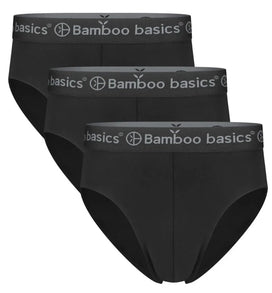Bamboobasics Bamboo Basics 3-pak heren slips - James - Zwart