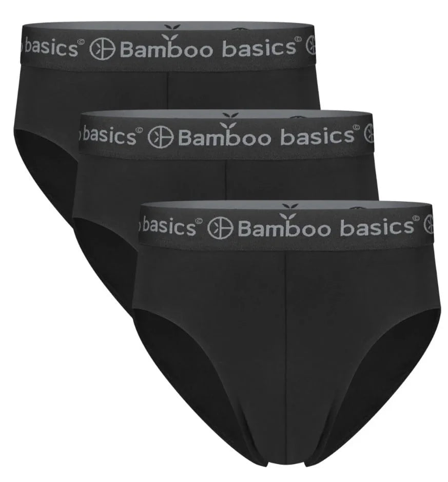 Bamboobasics Bamboo Basics 3-pak heren slips - James - Zwart