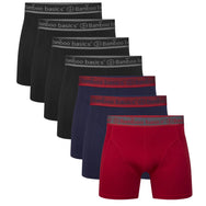 Bamboobasics Bamboo Basics 7-pak heren boxers - Rico - Rood/Blauw/Zwart