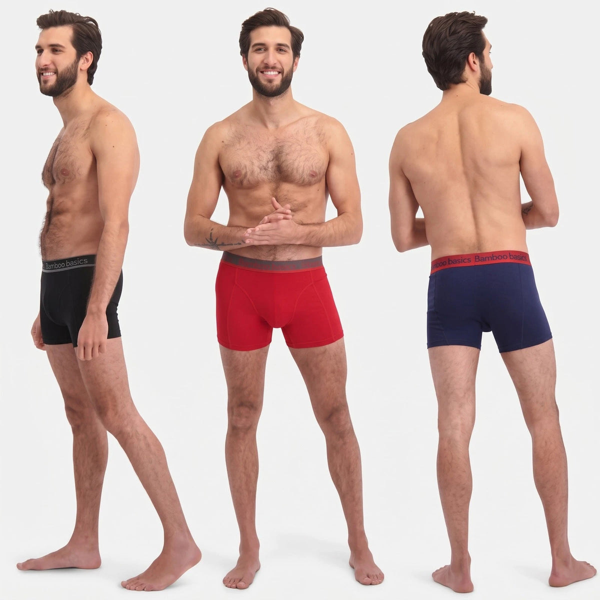 Bamboobasics Bamboo Basics 7-pak heren boxers - Rico - Rood/Blauw/Zwart