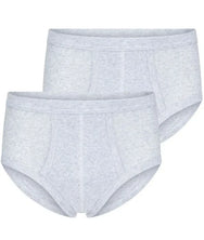 Beeren Beeren 2-pak heren slips met gulp - M500 grijsmellee