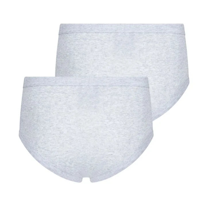 Beeren Beeren 2-pak heren slips met gulp - M500 grijsmellee