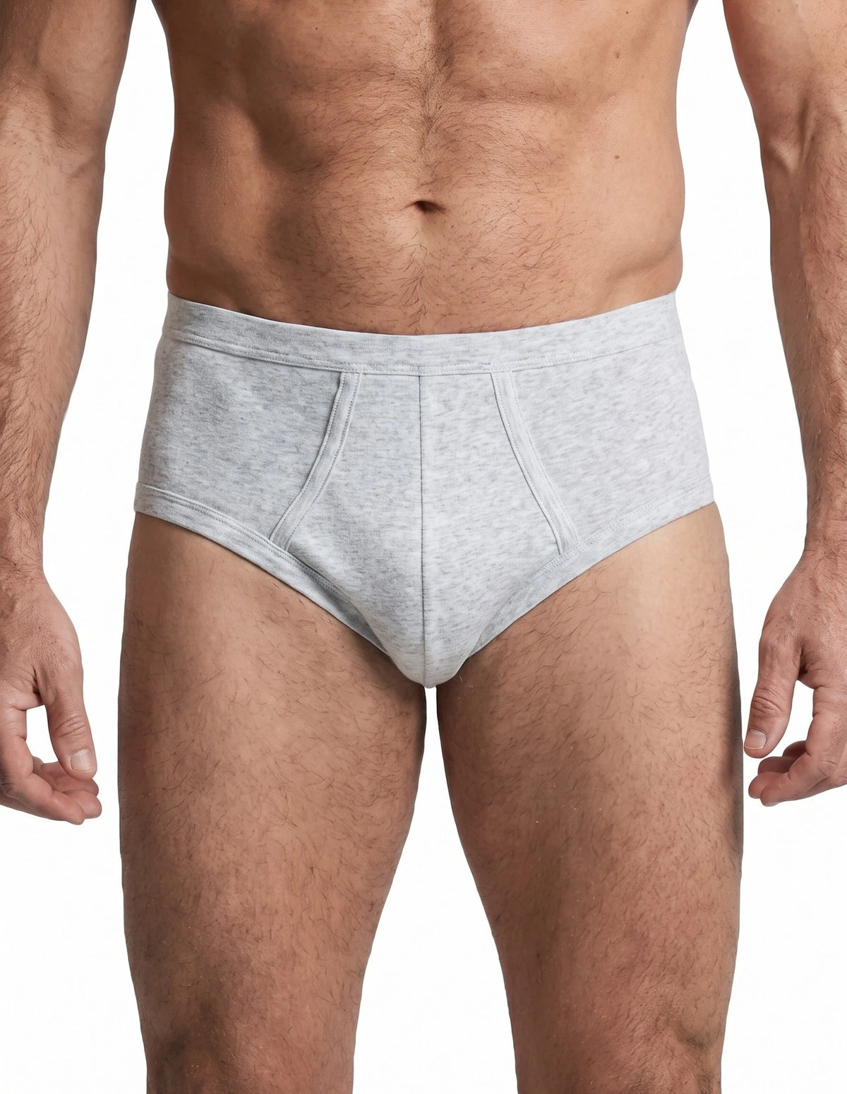 Beeren Beeren 2-pak heren slips met gulp - M500 grijsmellee