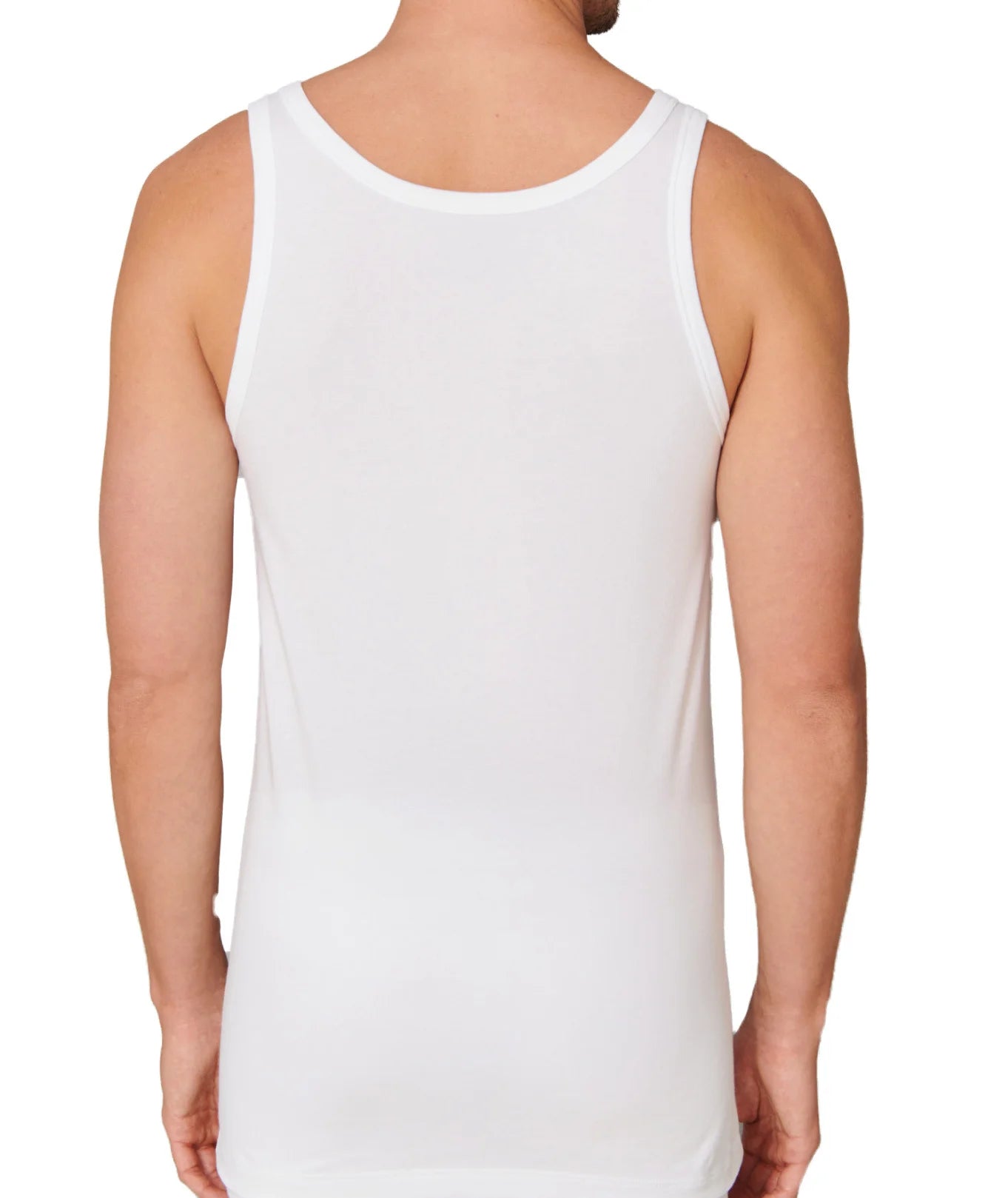 Beeren Beeren extra lang heren hemd - singlet - wit
