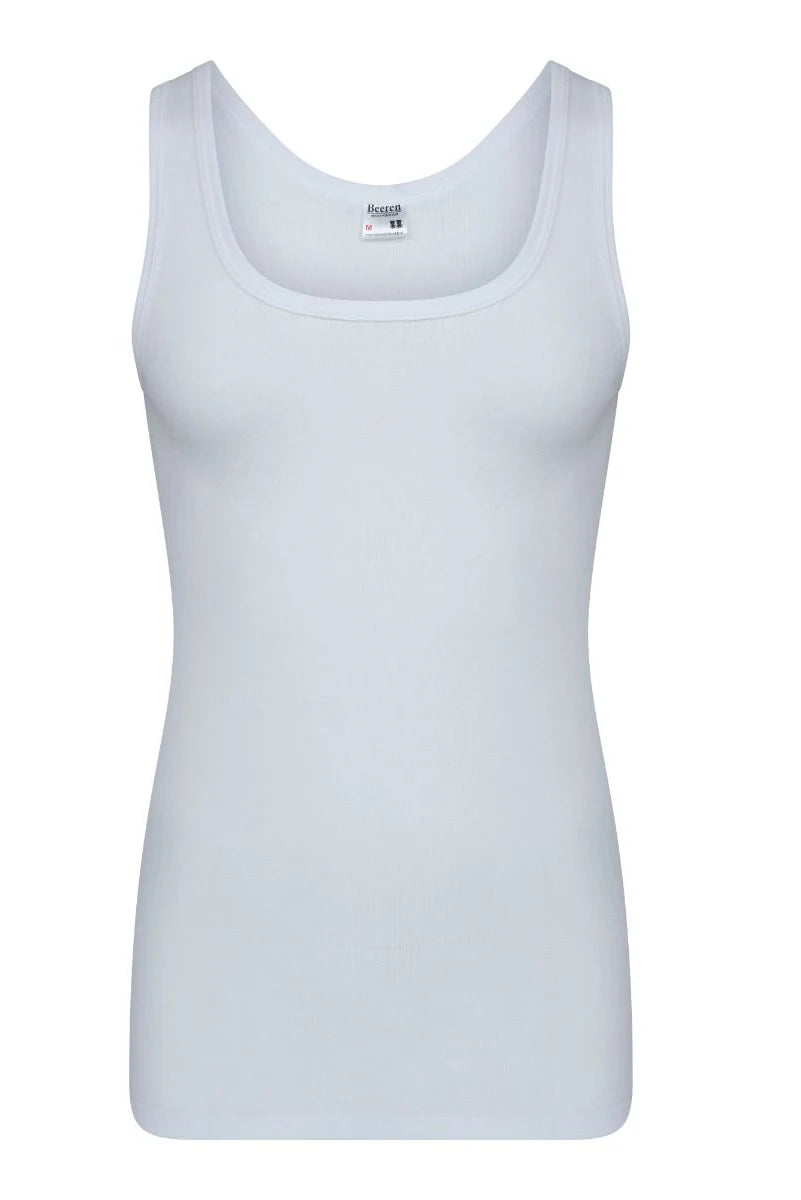 Beeren Beeren extra lang heren hemd - singlet - wit