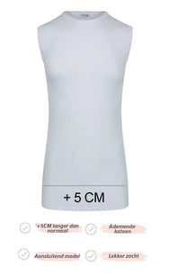 Beeren Beeren heren mouwloos shirt katoen Extra lang