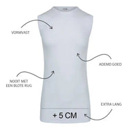 Beeren Beeren heren mouwloos shirt katoen Extra lang