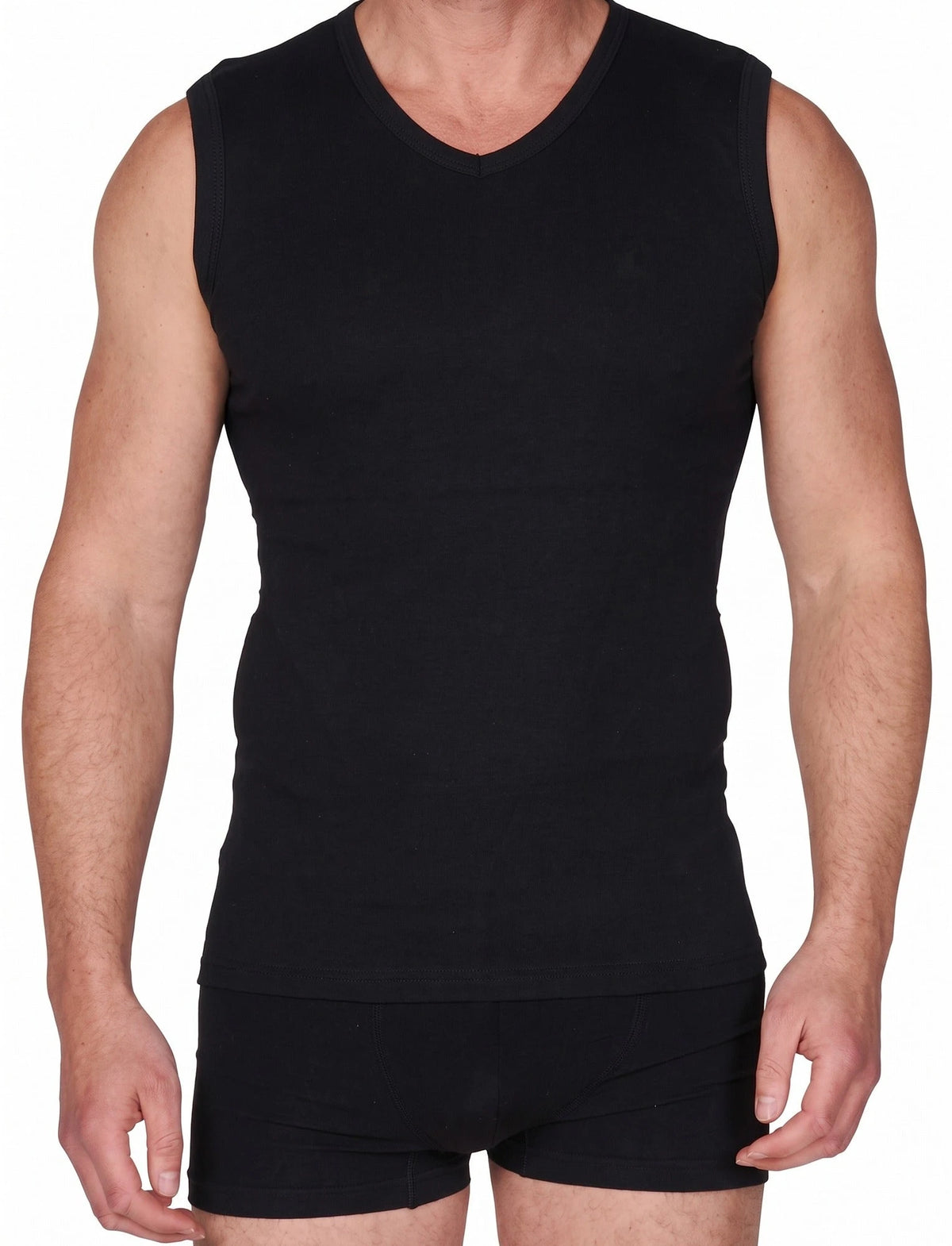 Beeren Beeren heren mouwloos shirt V-hals