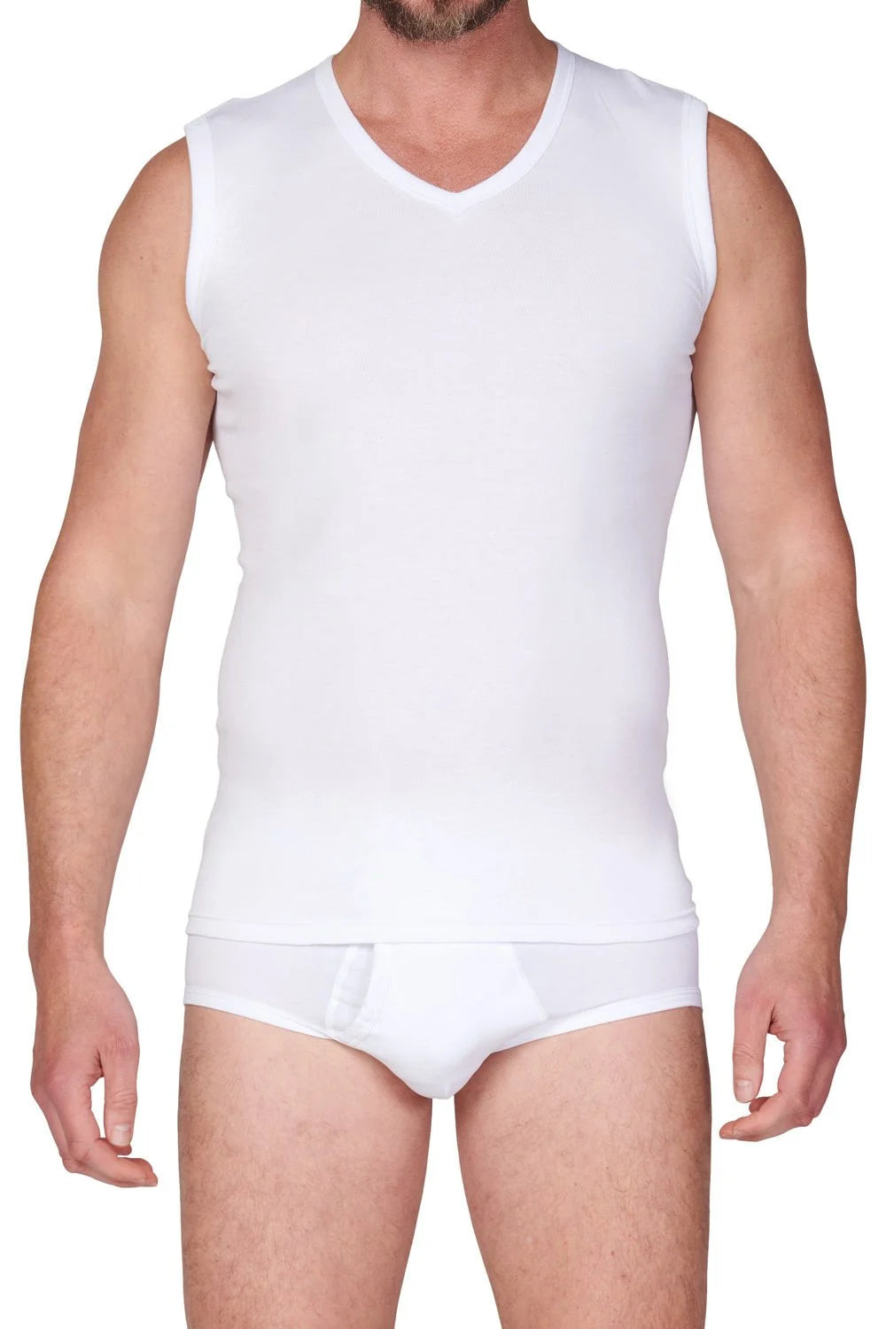 Beeren Beeren heren mouwloos shirt V-hals