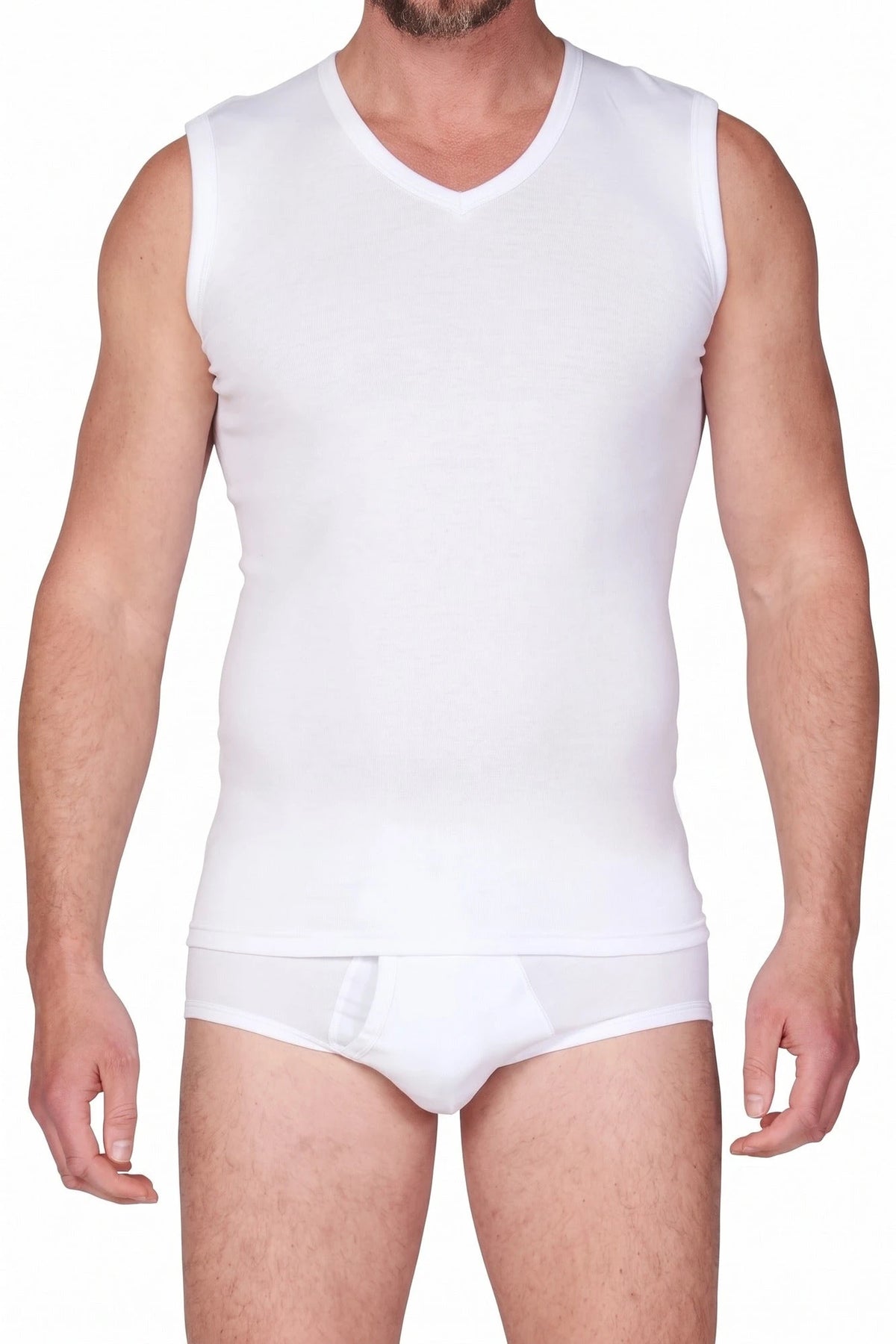Beeren Beeren heren mouwloos shirt V-hals