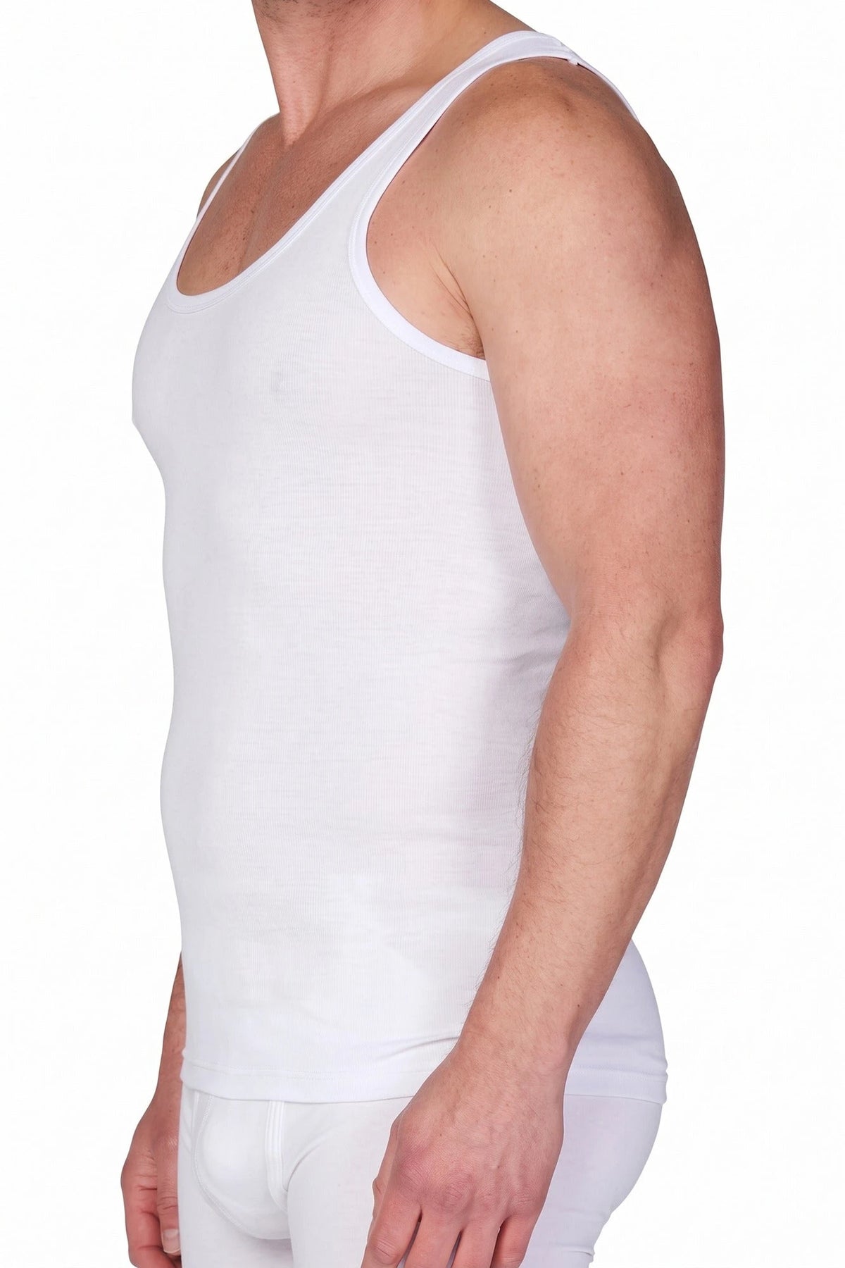Beeren Beeren heren onderhemd 100% katoen - singlet wit, M3000