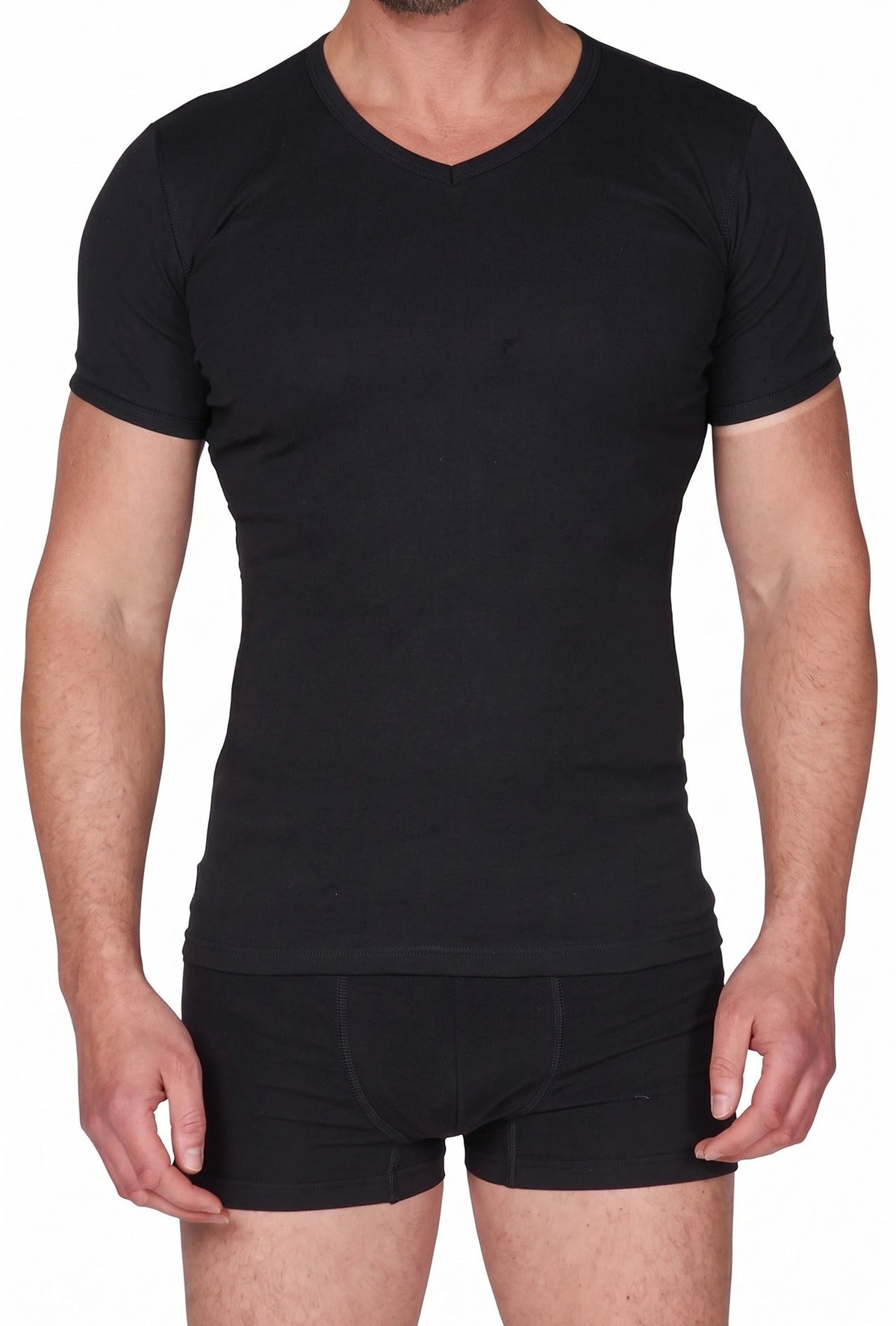 Beeren Beeren heren ondershirt V-hals - Korte mouw M3000