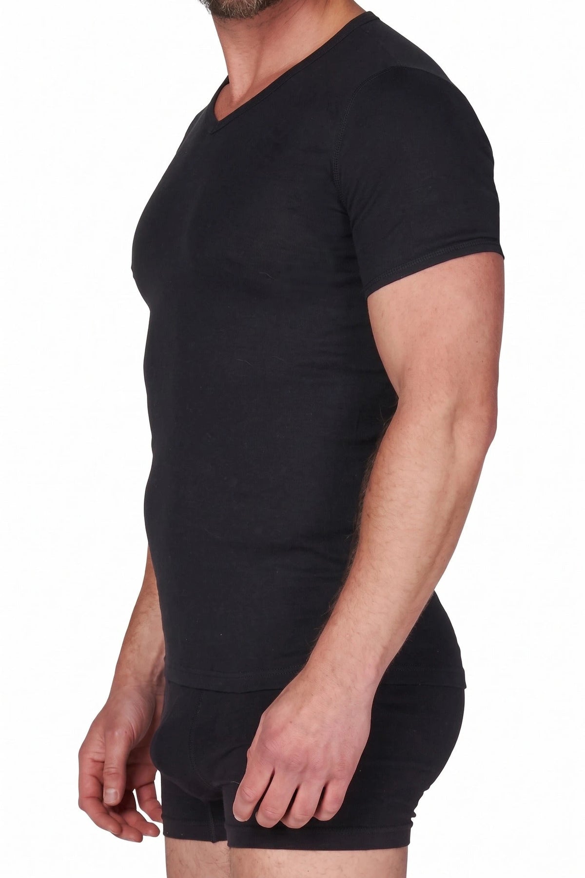 Beeren Beeren heren ondershirt V-hals - Korte mouw M3000