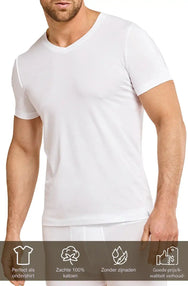 Beeren Beeren heren ondershirt V-hals - Korte mouw M3000