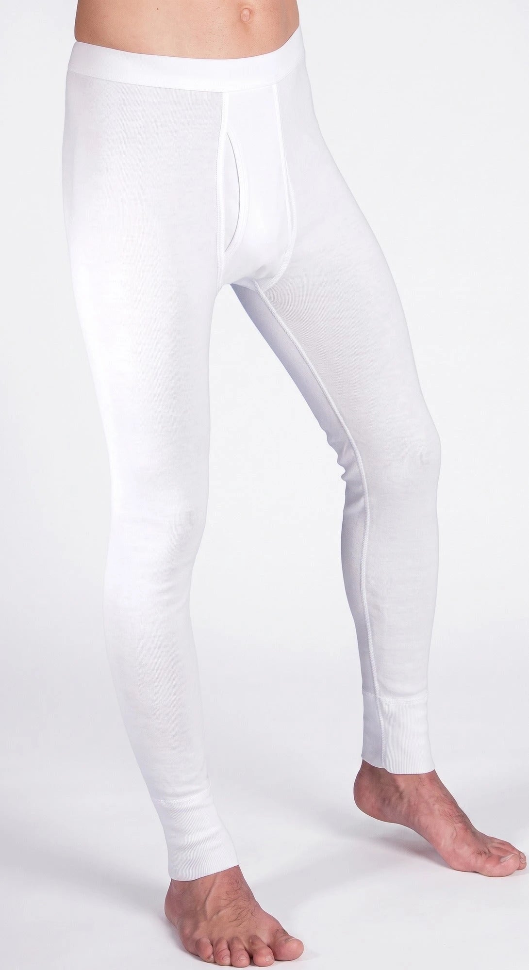 Beeren Beeren heren pantalon wit met gulp M3400 - Lange onderbroek