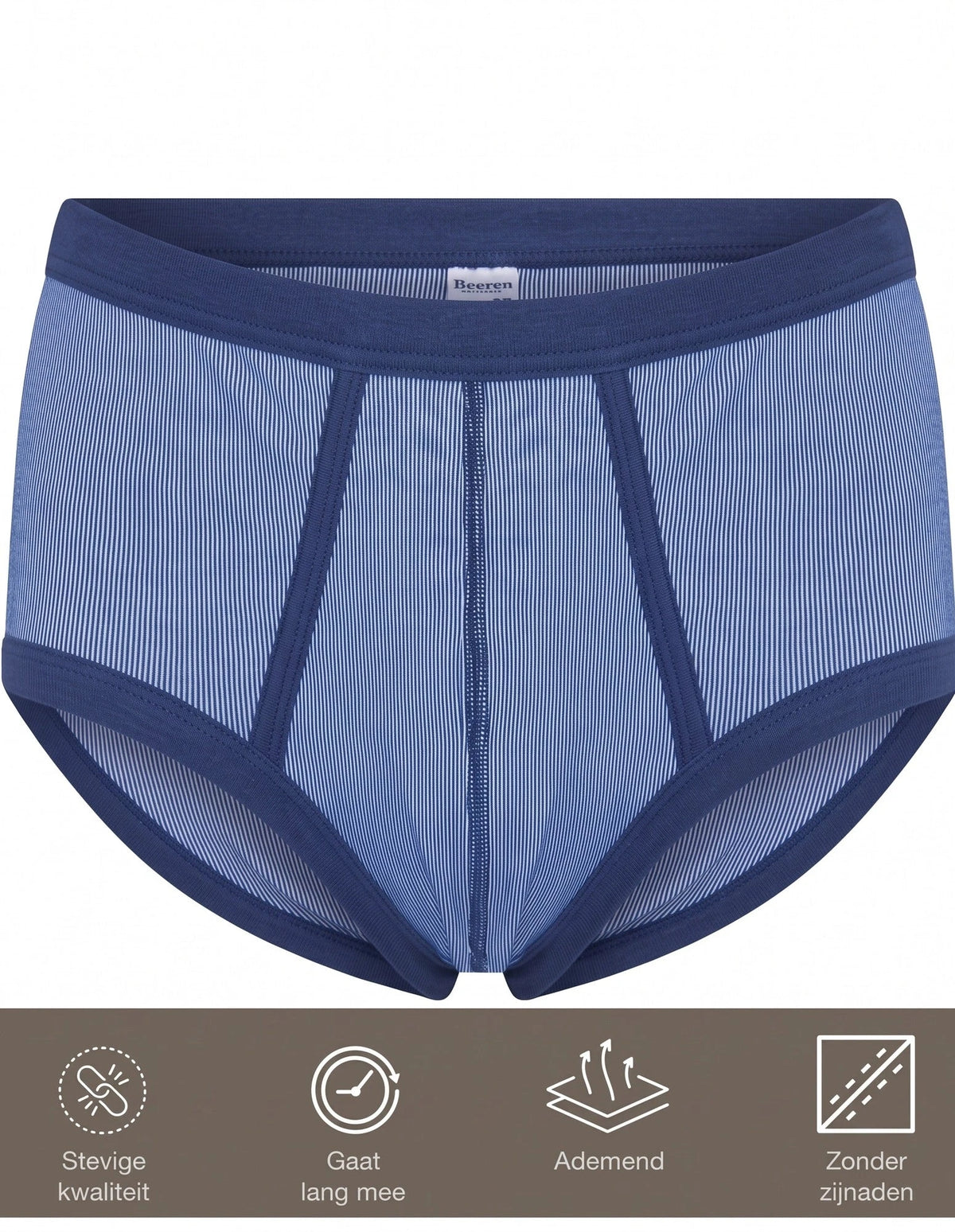 Beeren Beeren heren slip met gulp - blauwe streep M2000