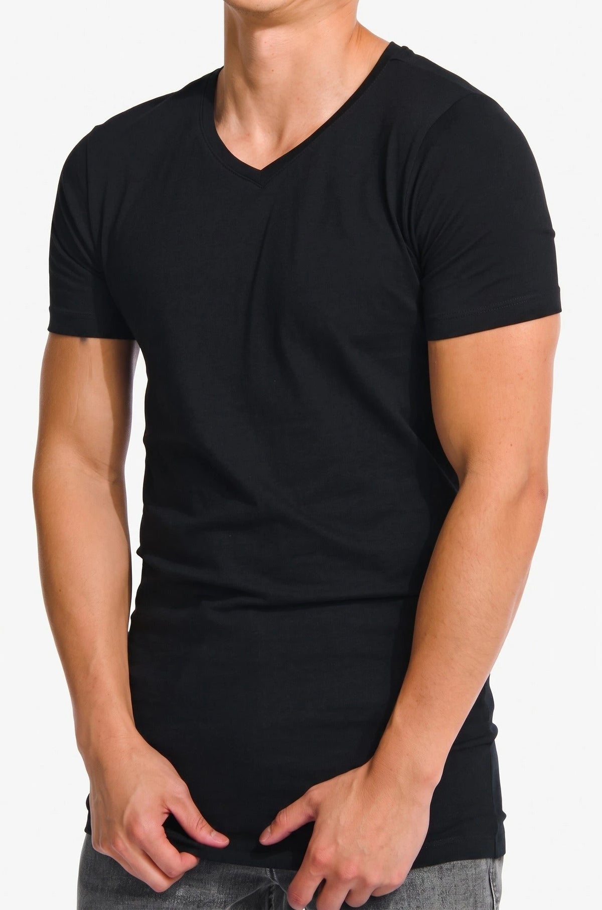 Beeren Beeren heren T-shirt V-hals M3000, Extra Lang