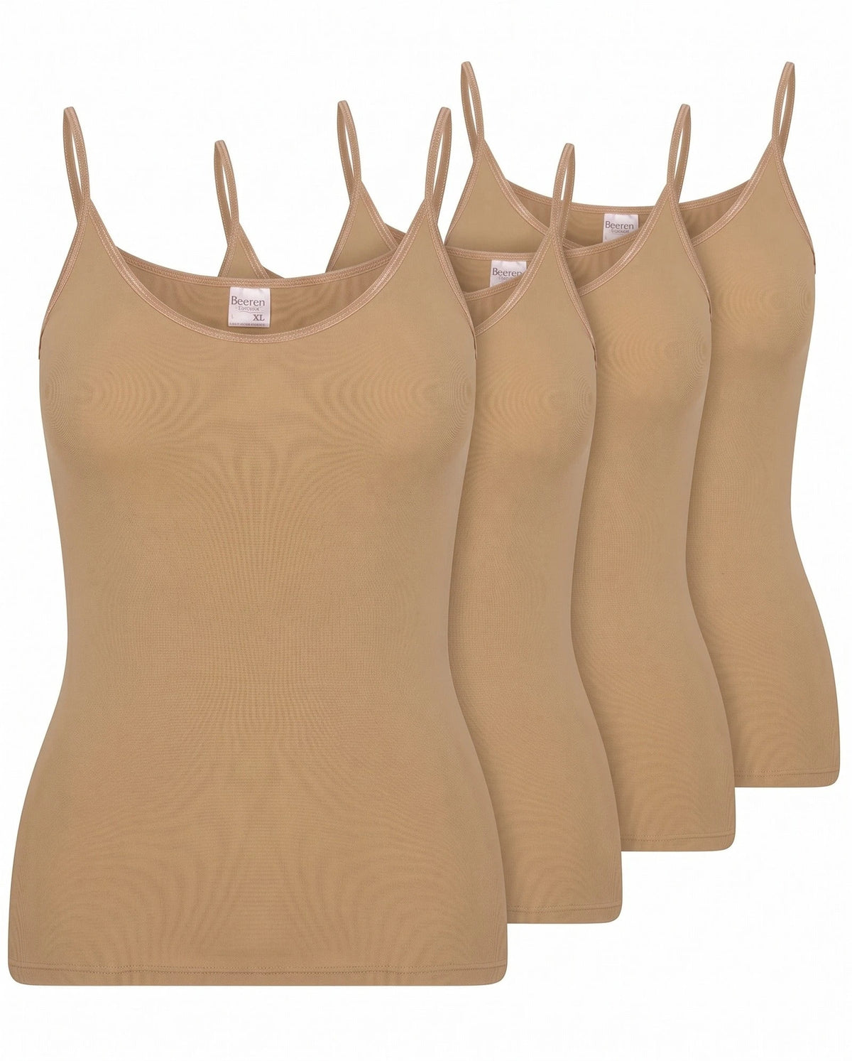 Beeren 4-pack microfiber dames spaghetti hemden - Young