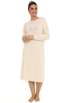 Beeren Cocodream velours nachthemd dames - Dots