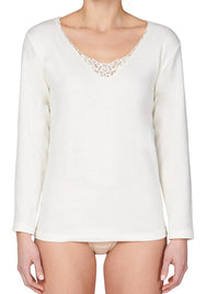 Beeren Entex thermo shirt lange mouw met kantje