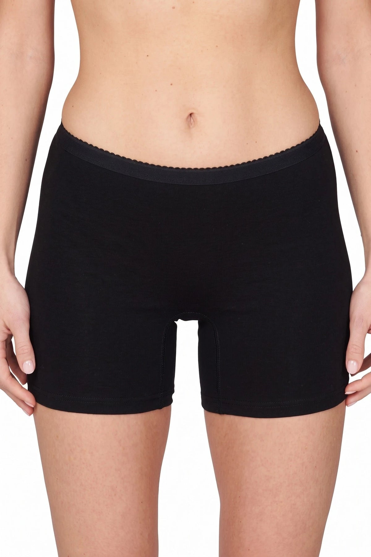 Zwart | voor | Vooraanzicht op model, zwart – Beeren 6-pak dames Boxershort Softly - lange pijpjes