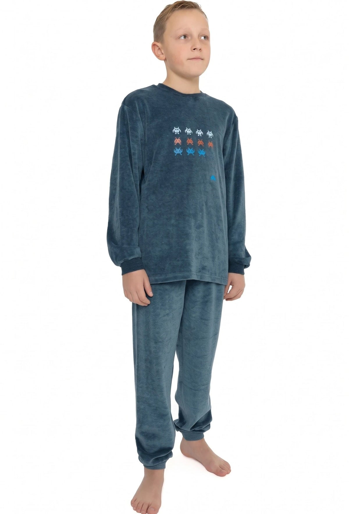 Beeren Outfitter velours jongens pyjama - Shoot