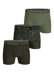 Bjorn Borg Björn Borg 3-pack heren boxershorts - Bamboe - GroenCombi